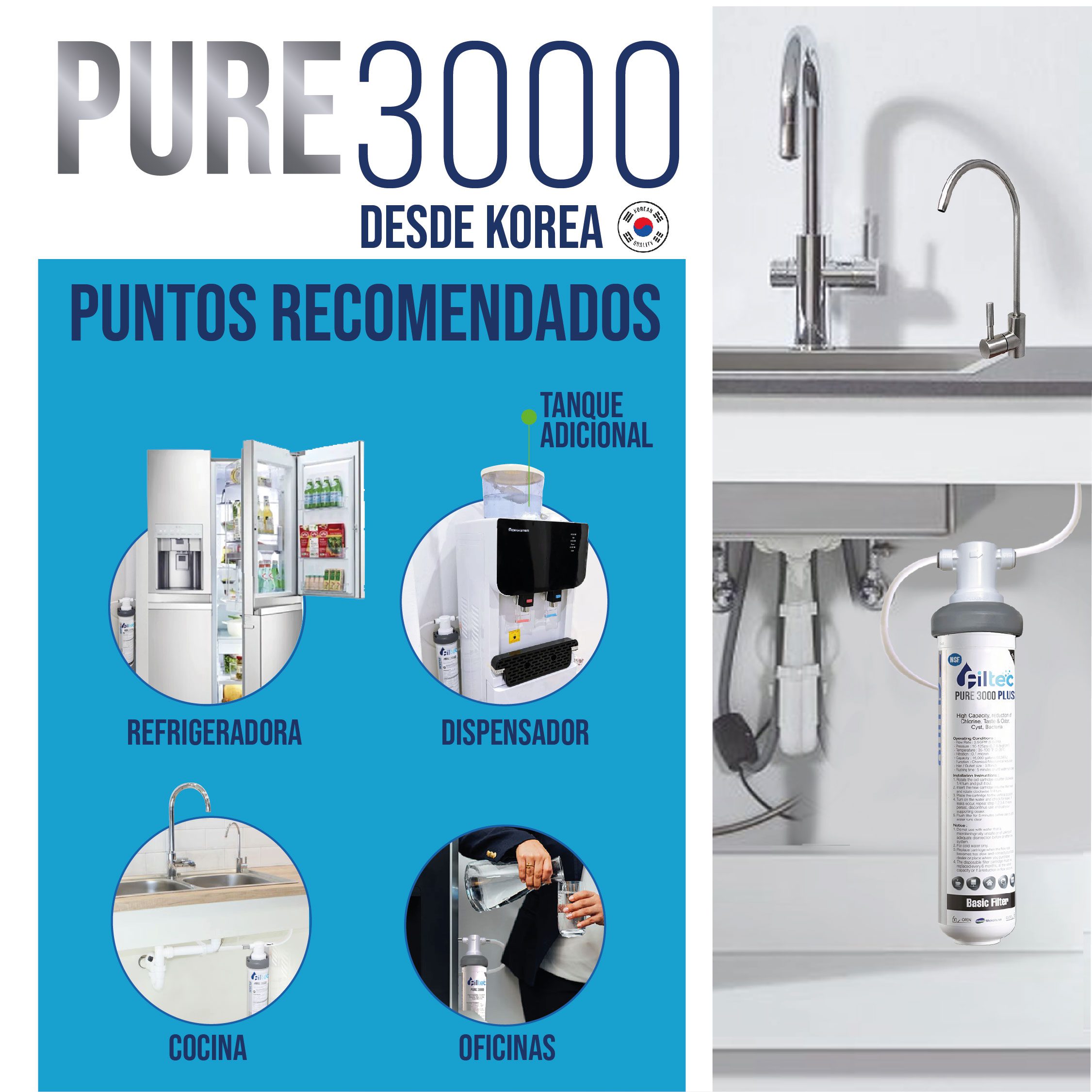 Filtro de agua Pure 3000